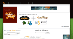 Desktop Screenshot of coolestnickname.com